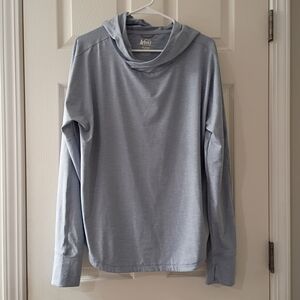 REI Light Blue Long Sleeve Hoodie